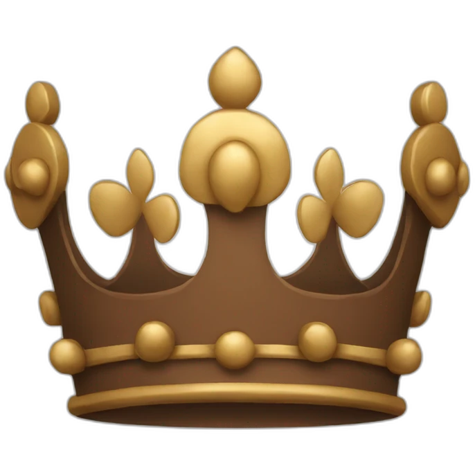 Brown crown emoji