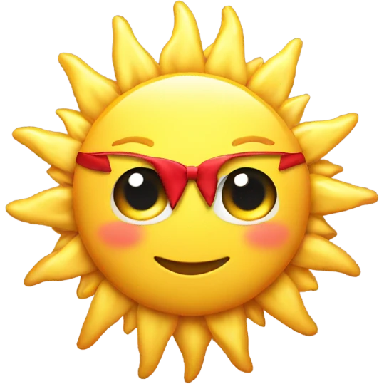 Sun with bow emoji