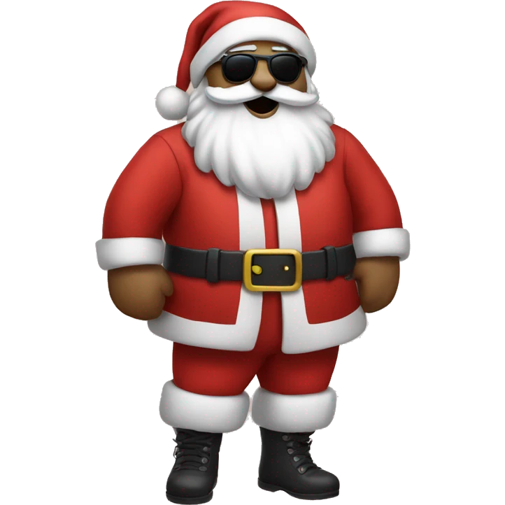 Santa with cool clothes  emoji