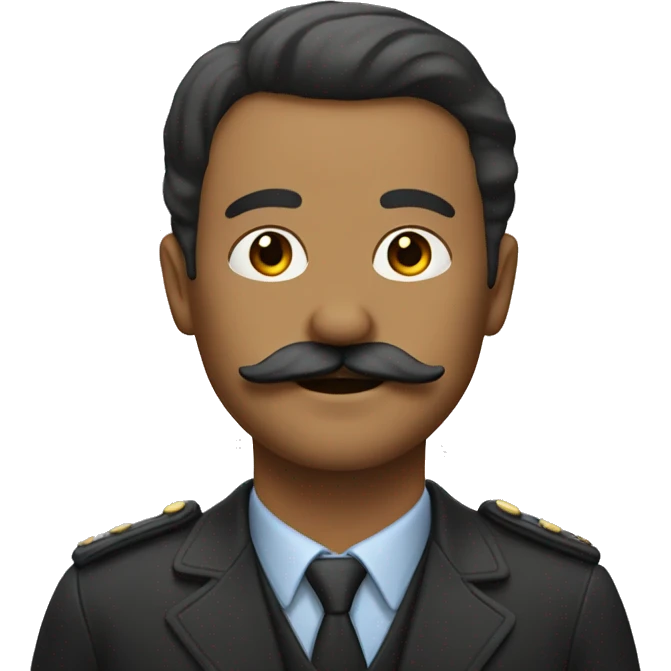 Un homme avec une moustache carré  emoji