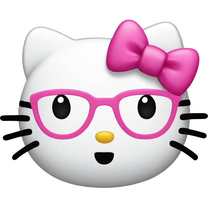 Hello kitty with a pink bow emoji