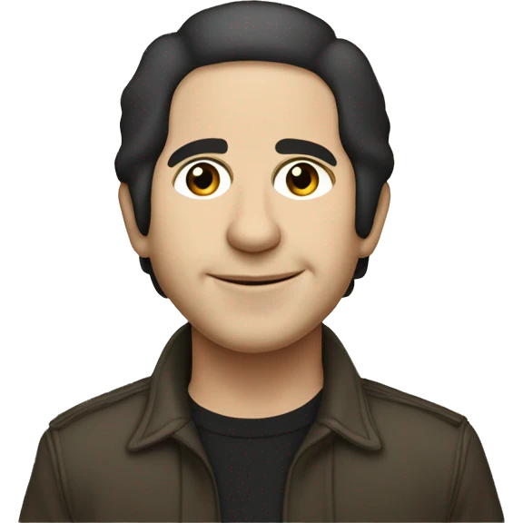 Paul Simon at the time of Simon and Garfunkel with dark short straight hair  emoji