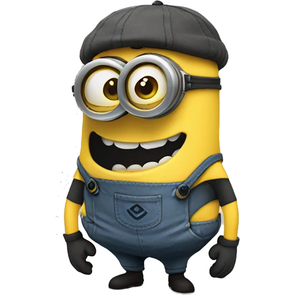 Minion with a tiny but very defined hips. He is very scared emoji