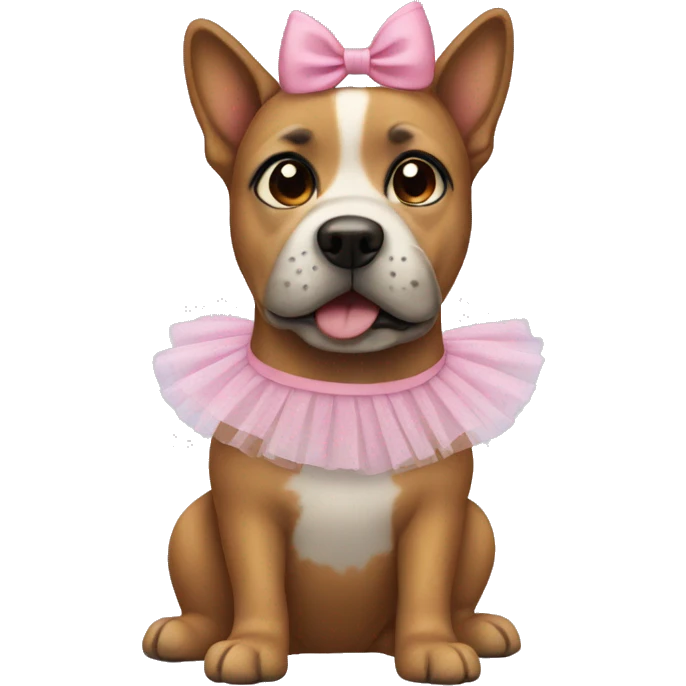 Dog wearing tutu emoji