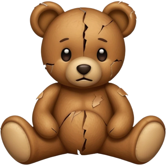 Hurt teddy bear emoji