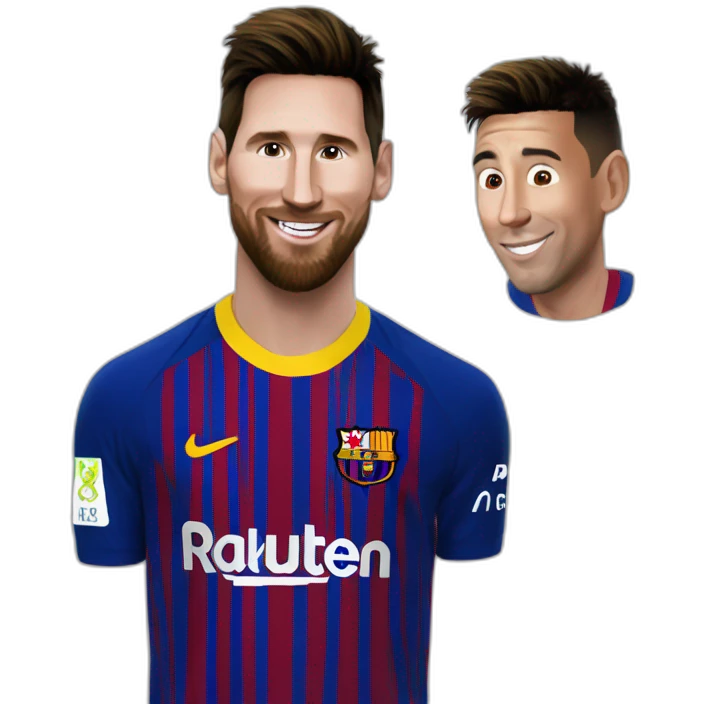 Messi qui fait un bisous à Ronaldo emoji