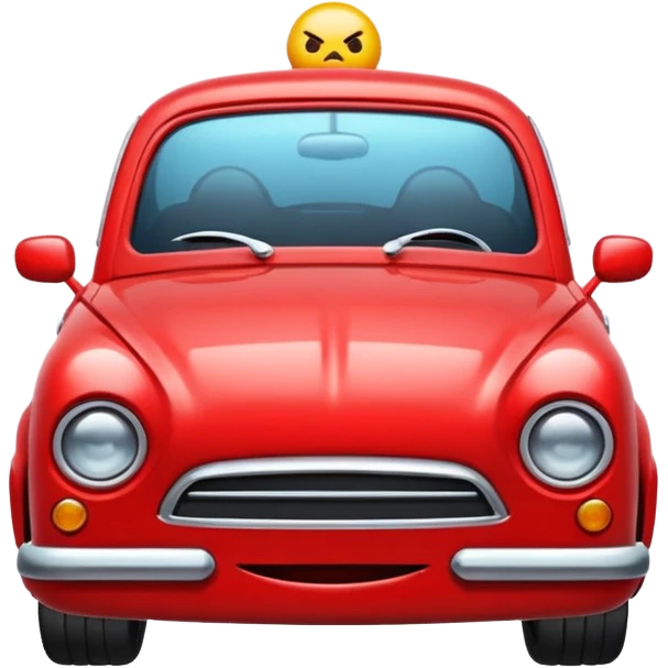 angry red car cute emoji