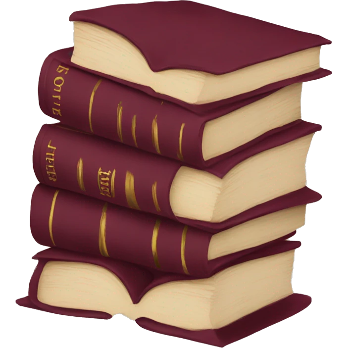 burgundy books emoji