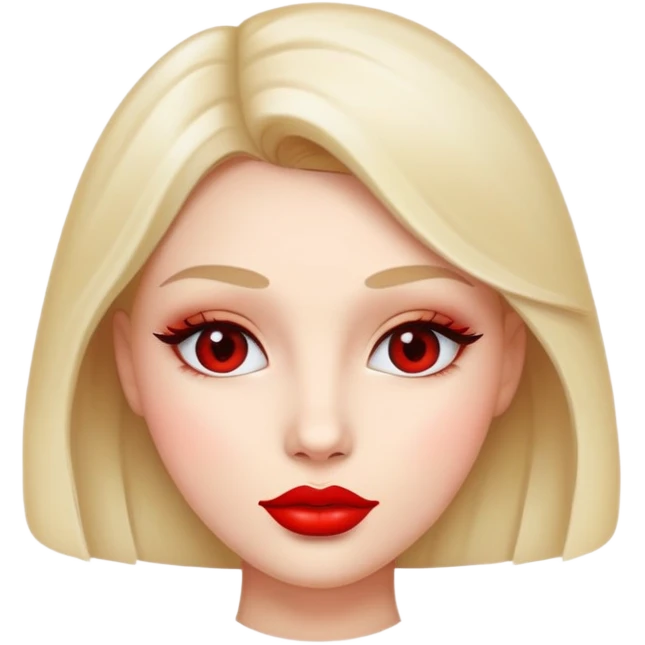 face with lip emoji