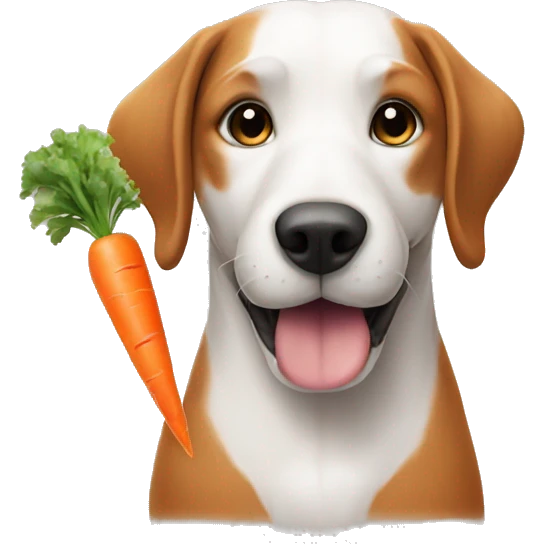 Dog with carrot emoji