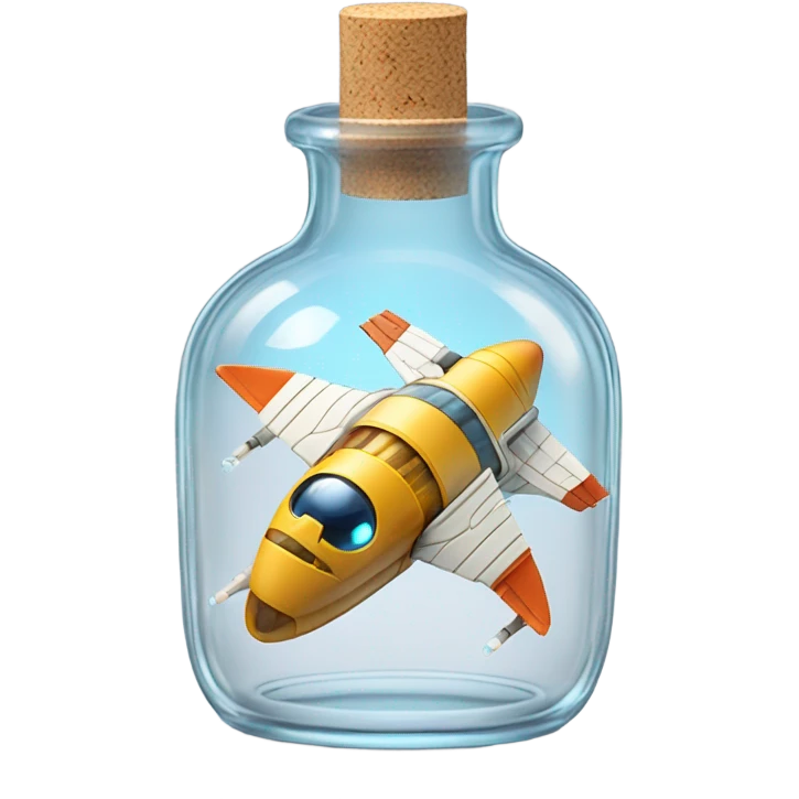 spaceship in bottle emoji