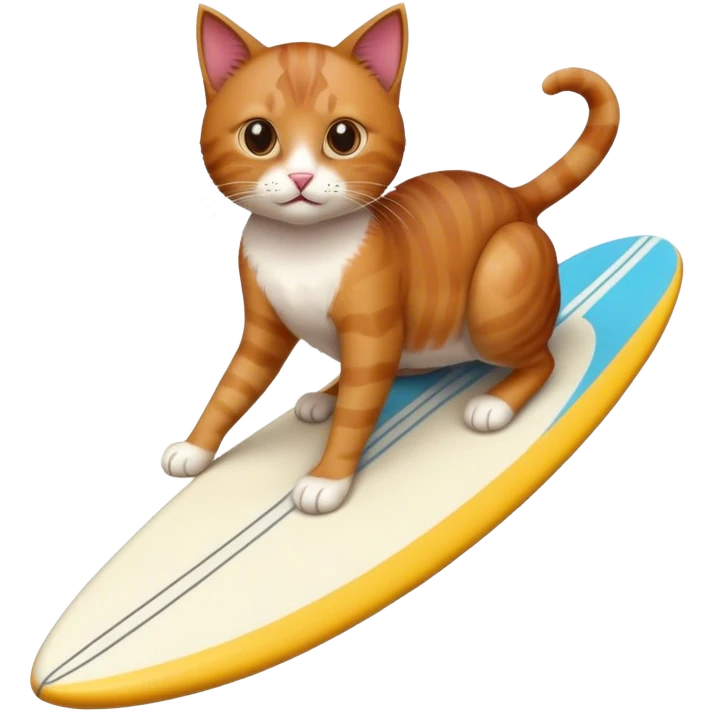 Cat on a surfboard emoji