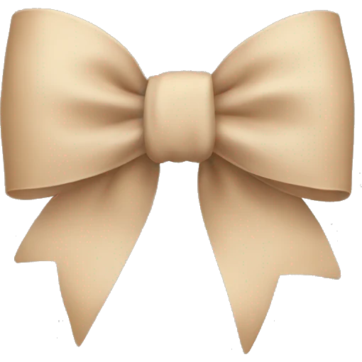 Beige bow emoji