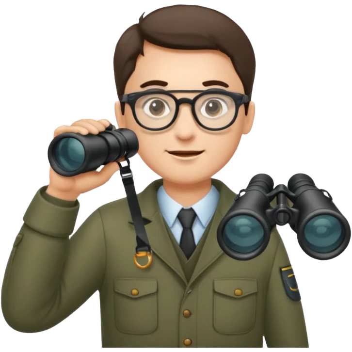Gubbe med kikare emoji