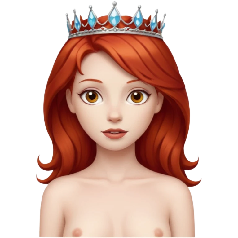 Sexy  naked red hair princess emoji