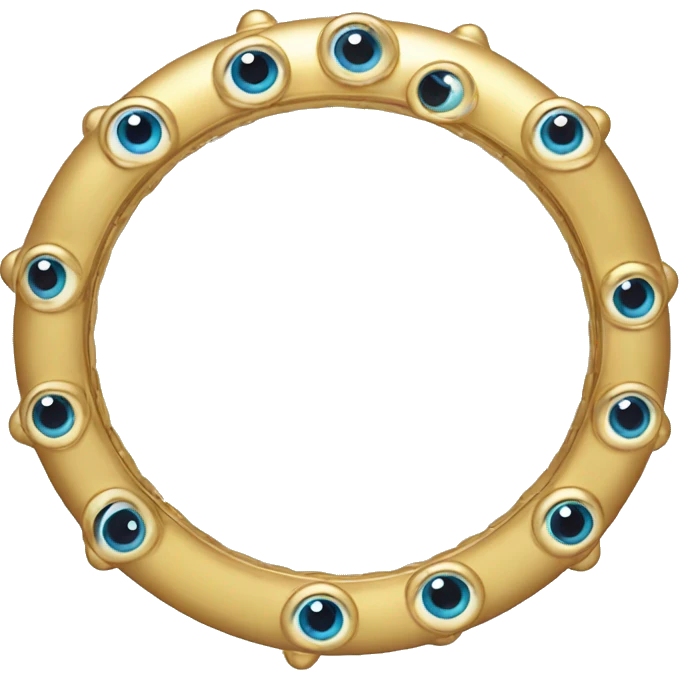 very thin gold bangle ring studded with eyeballs emoji