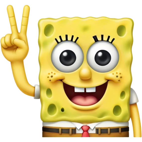 SpongeBob sticking middle finger emoji
