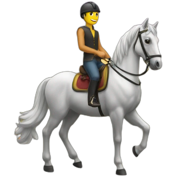 homair simsone sur un cheval emoji