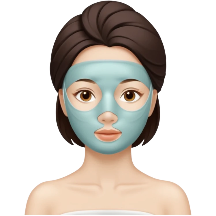 lady is relaxing with a facemask emoji
