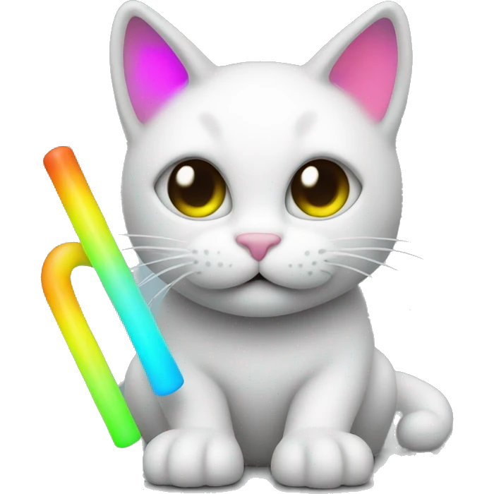 EDC emoji cat, colorful, glow sticks emoji