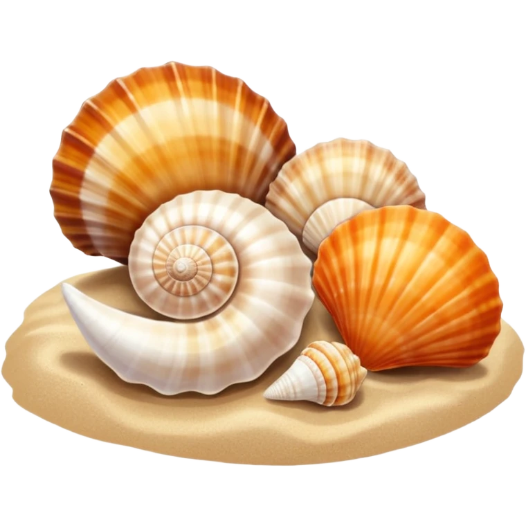 Seashells lying on the beach emoji
