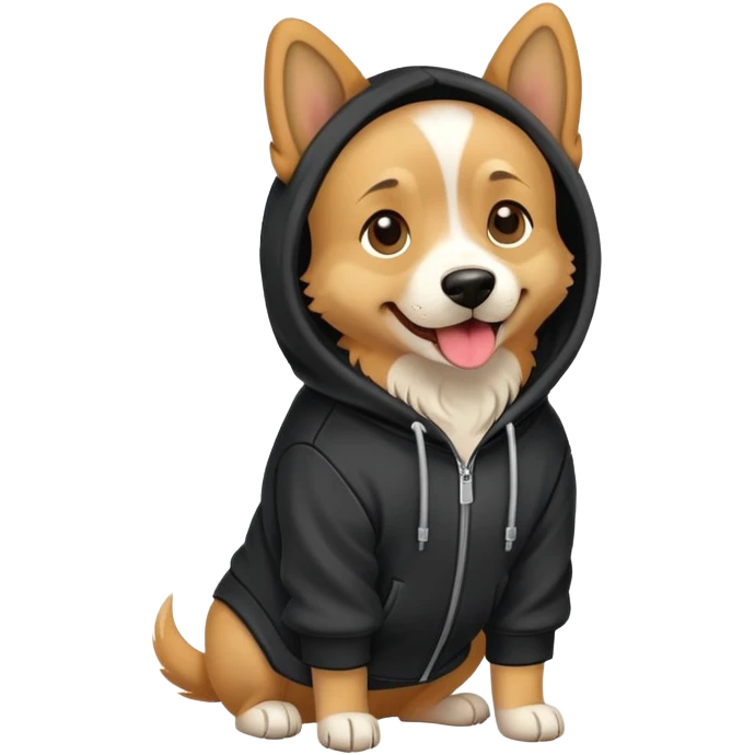 dog wearing a hoddie emoji