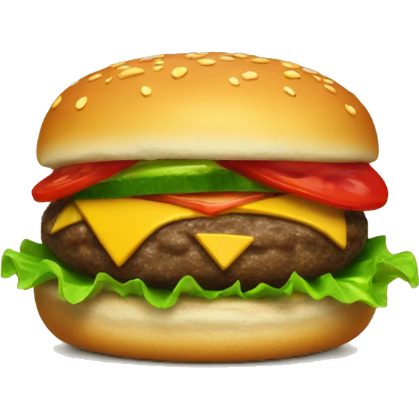 Cheeseburger with just pickle and ketchup emoji