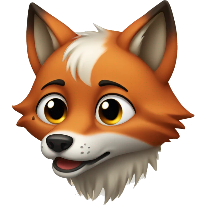 Crying fox emoji