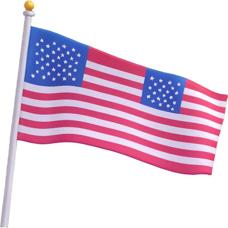 USA flag waving emoji