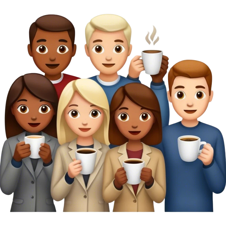 family drinking coffee emoji