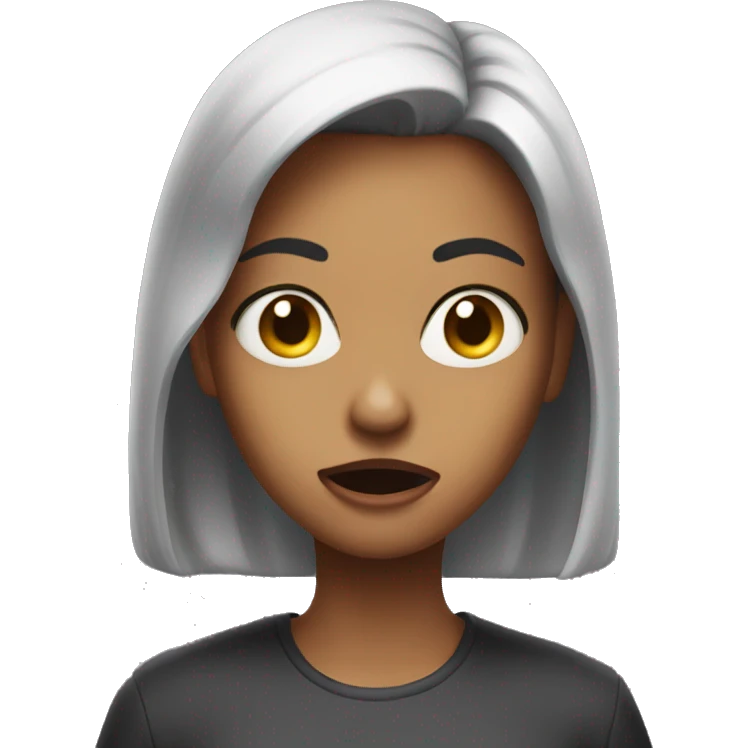 Very very scary rude girl emoji