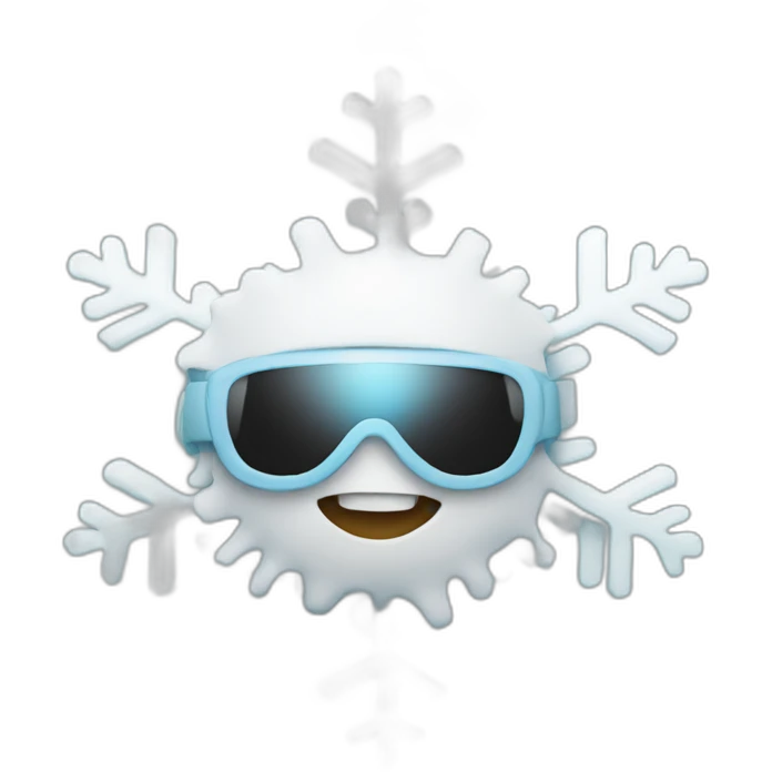 Snowflake snowboarding emoji