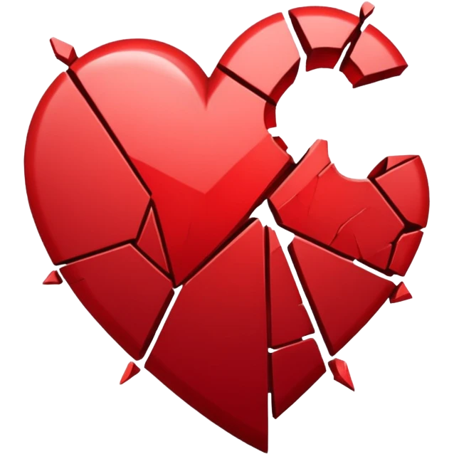 A heart broken  emoji