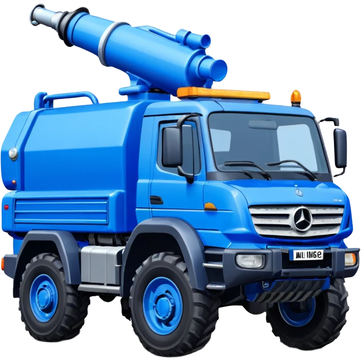 machine water cannon Mercedes-Benz Unimog in UK emoji