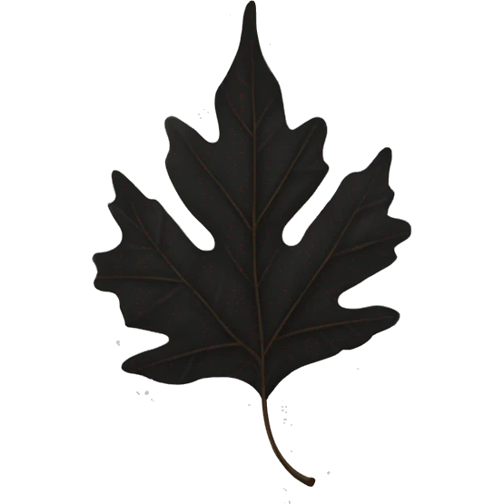 a black rustling leaf emoji