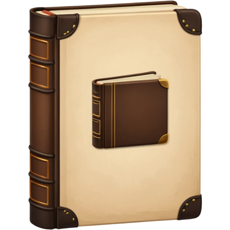 Cream and dark brown colored book emoji