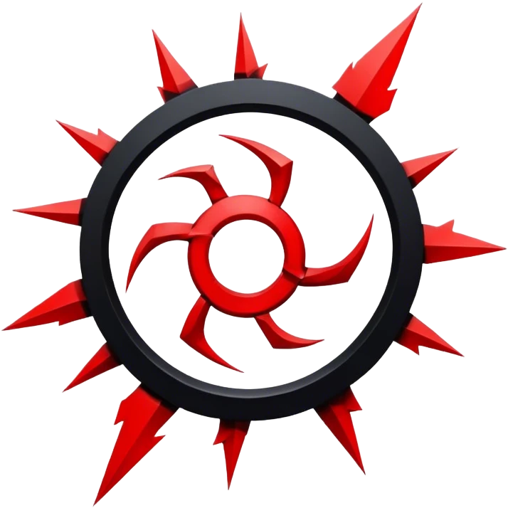 red and black chaos dark symbol emoji
