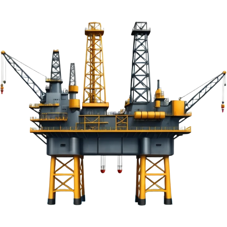 Oil platforms in the ocean beautiful big full scenic scenery full canvas emoji