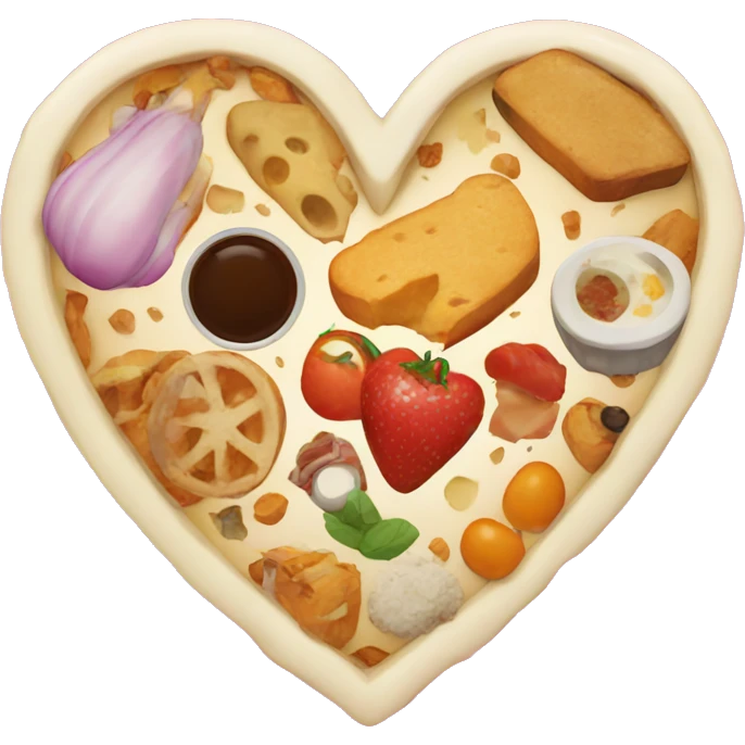 Heart with food inside emoji