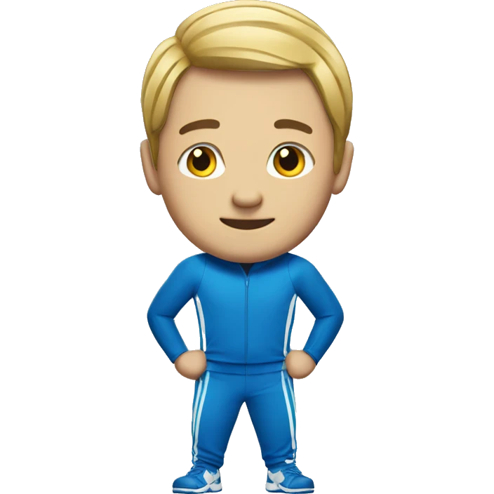 sport man in blue sport suit emoji
