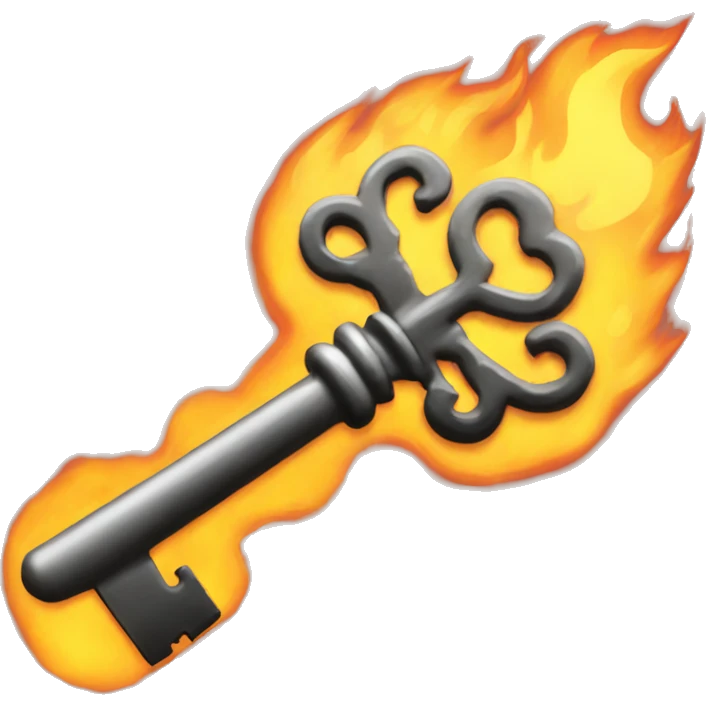 Key on fire emoji