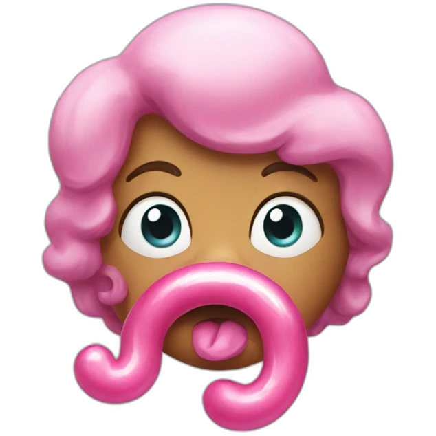 blowing bubble gum emoji