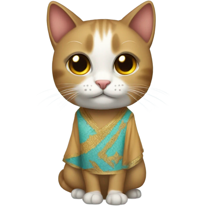 Gato con una túnica emoji