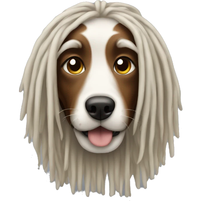 A dog with dreadlocks  emoji