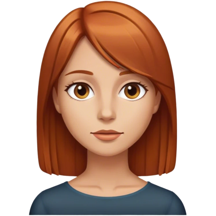 Mujer pelo cobrizo lacio  emoji
