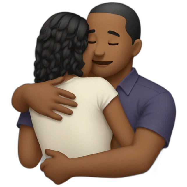 Hug kiss emoji