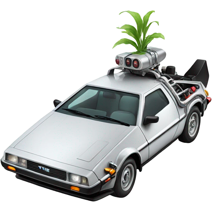 Thé car of back to thé future emoji