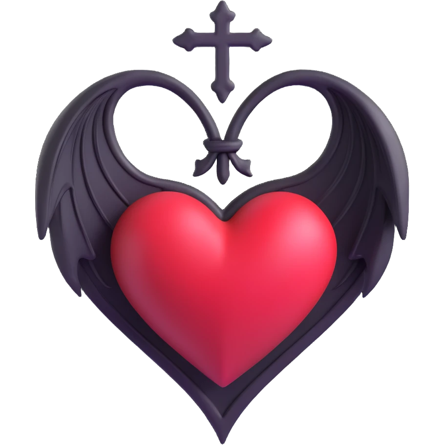 3d gothic heart  effect
 emoji