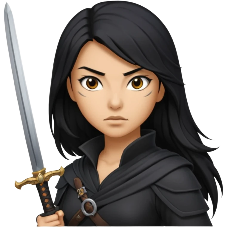 asasin woman with sword emoji