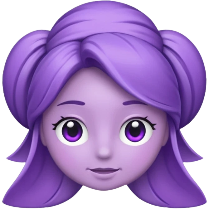 Moño en color lila emoji
